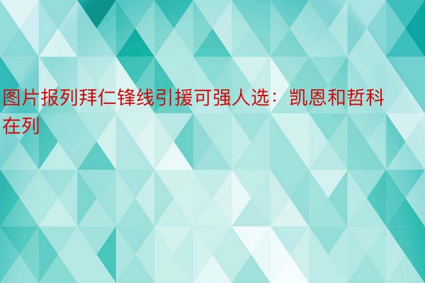 图片报列拜仁锋线引援可强人选：凯恩和哲科在列